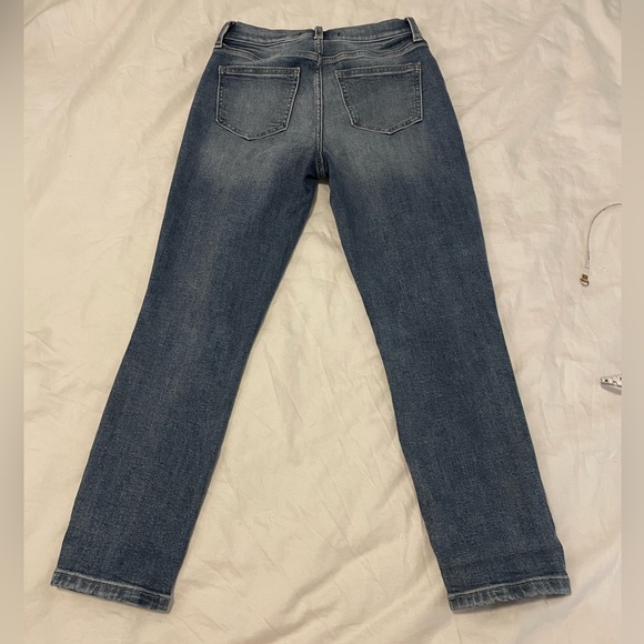 Eunina Tobi Super High Rise Mom Jean Cropped Medium Wash Denim Pants 25” Waist - Picture 7 of 8
